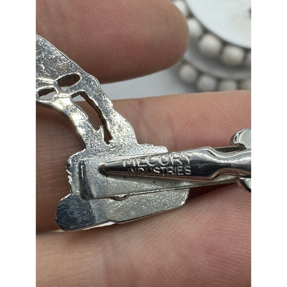 Vtg Construction Vehicle Cufflinks Tie Clip Mercury  Industries  Yale Bulldozer - Picture 4 of 8